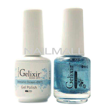 Gelixir - Matching Gel and Nail Lacquer - Metallic Ocean - #097 nailmall