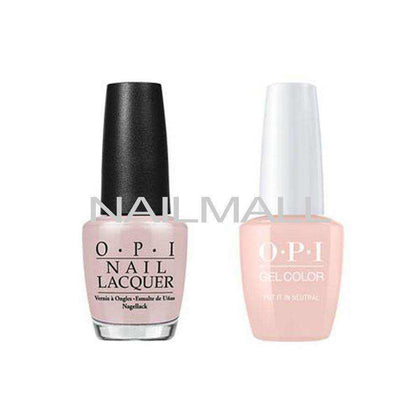 OPI Matching GelColor and Nail Polish - GNT65A - Put It in Neutral 15mL nailmall