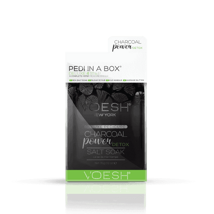 VOESH Pedi in a Box - Deluxe 4 Step Charcoal Power Detox nailmall