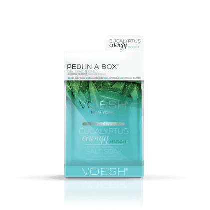 VOESH Pedi in a Box - Deluxe 4 Step Eucalyptus Energy Boost nailmall