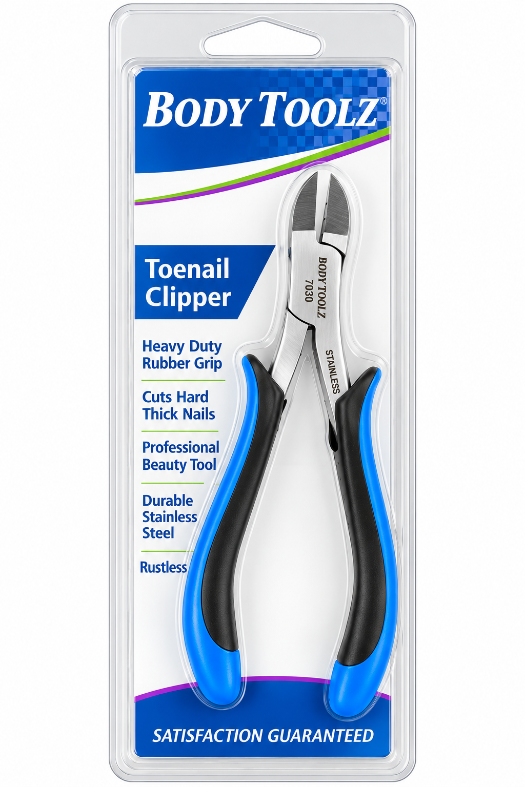 Body Toolz CS7030 Toenail Clipper with Heavy Duty Rubber Grips