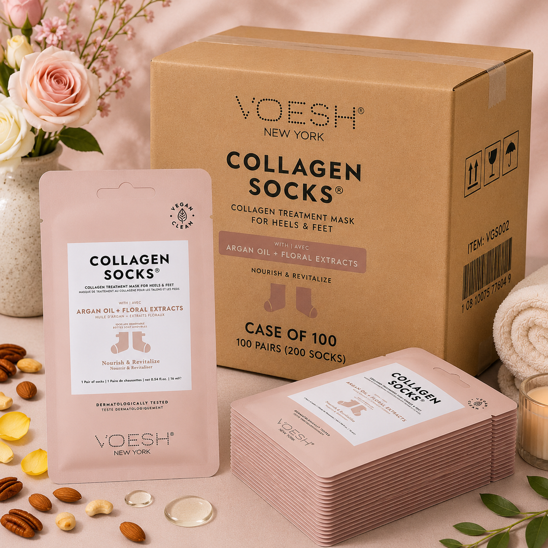 Voesh Collagen Spa Pedicure Socks | Argan Oil, Cannabis Sativa & Mint