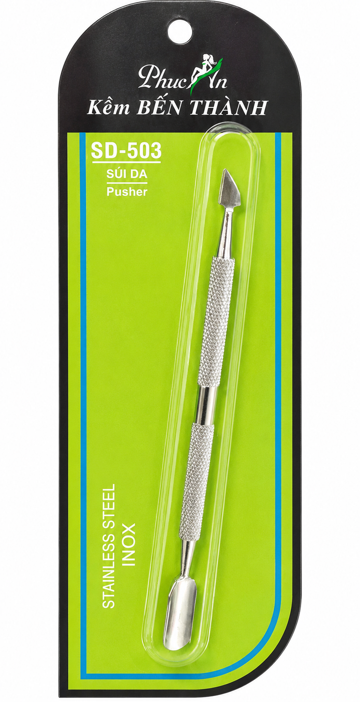Ben Thanh Stainless Steel Cuticle Pusher – Dual-Ended Professional Tool (SD-503)