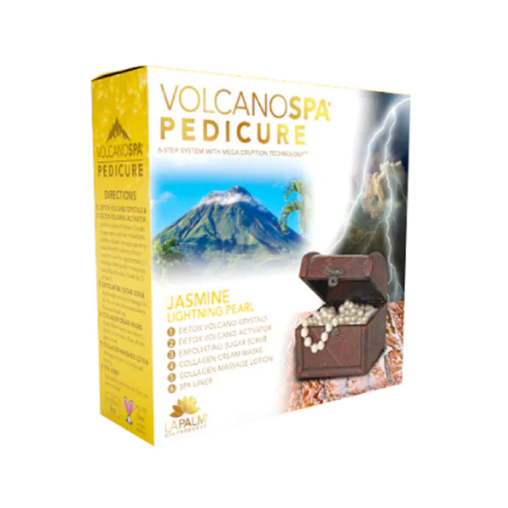 La Palm Volcano Spa 6 in 1 Pedicure Kit with Spa Liner - Jasmine Lightning Pearl