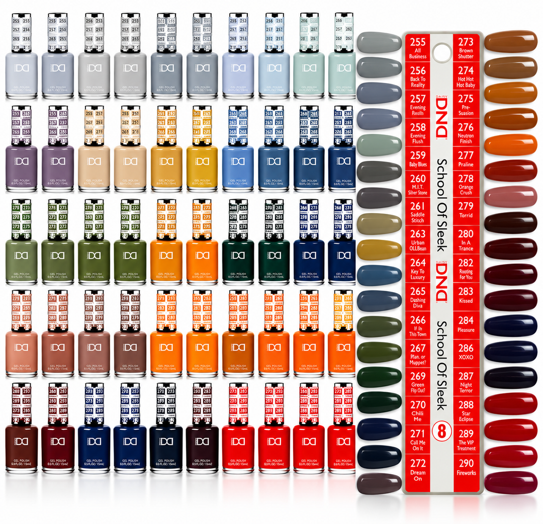 DND HEMA & TPO FREE Gel and Polish Duo Part 8 36pc Bundle - School of Sleek #255-290