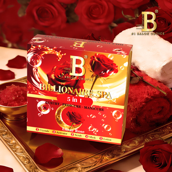 Billionaire Bubble Spa Nail Deluxe 5 Steps Pedicure Manicure Treatment Kit