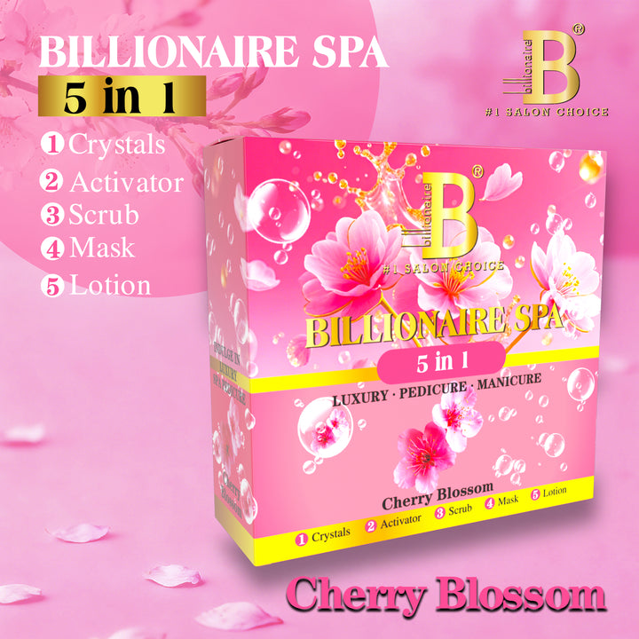 Billionaire Bubble Spa Nail Deluxe 5 Steps Pedicure Manicure Treatment Kit