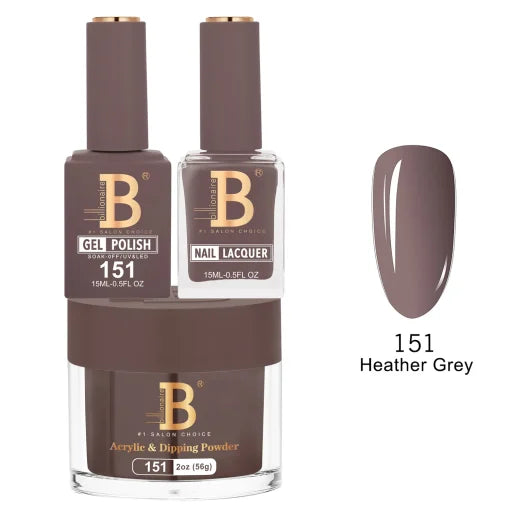 Billionaire Trio Matching Set - Imperial Collection - Heather Grey (151)