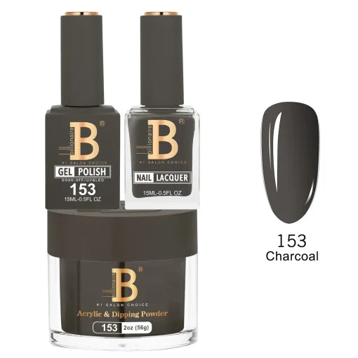 Billionaire Trio Matching Set - Imperial Collection - Charcoal (153)