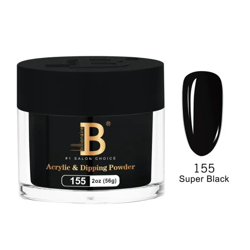 Billionaire Dip Acrylic Powder - Imperial Collection - Super Black (155)