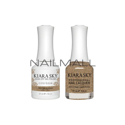 Kiara Sky	All in One	Gel Duo	Matching Gel and Nail Polish	Dripping in Gold	5017