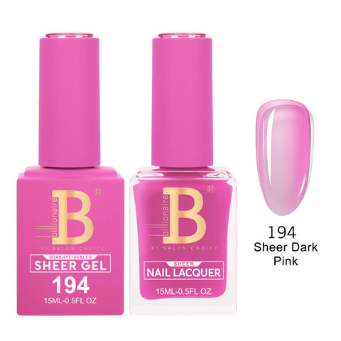 Billionaire Duo Matching Set - Imperial Collection - Sheer Dark Pink (194)