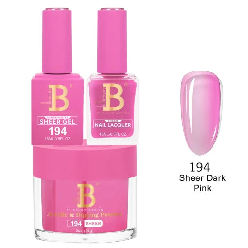 Billionaire Trio Matching Set - Imperial Collection - Sheer Dark Pink (194)