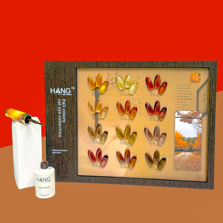 Hang Nail Products - Cat Eye Fall Colors – 12 Colors Gel Polish Set Collection