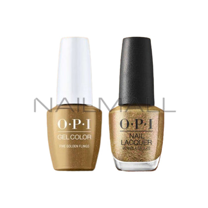 OPI	Holiday/Winter 2023	Terribly Nice	Gel Duo	Matching Gelcolor and Nail Polish	Five Golden Flings	Q02