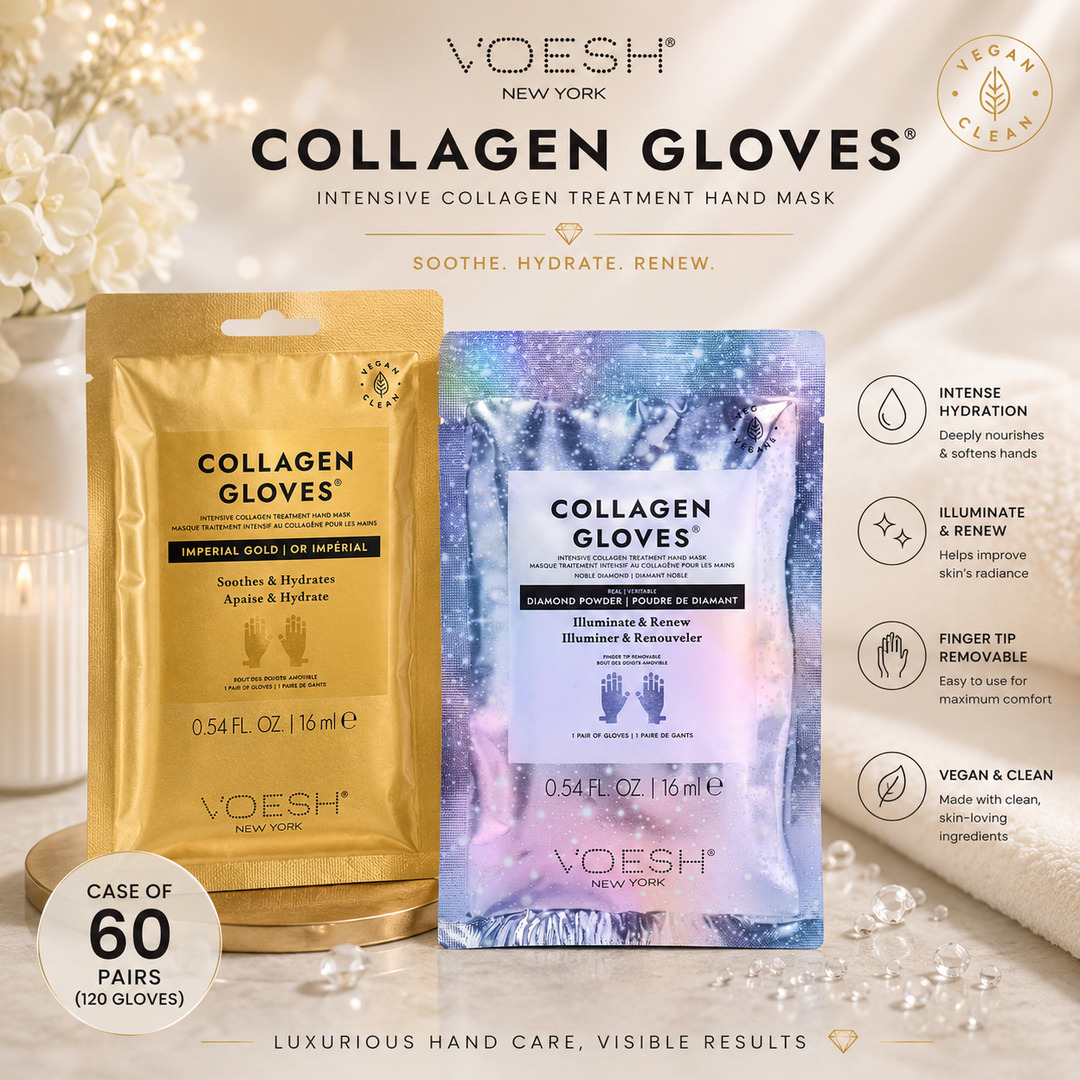 Voesh Collagen Spa Manicure Gloves | Imperial Gold, Noble Diamond