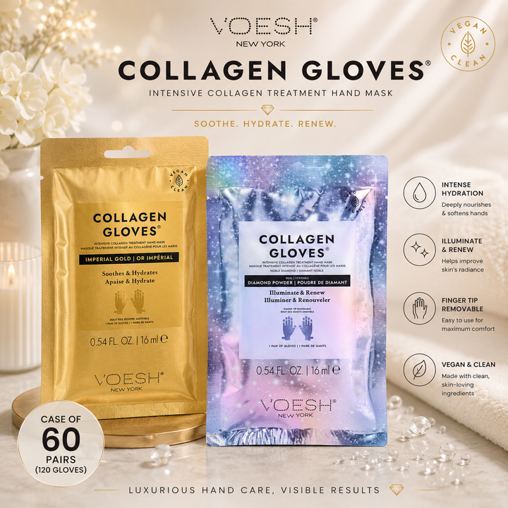 Voesh Collagen Spa Manicure Gloves | Imperial Gold, Noble Diamond