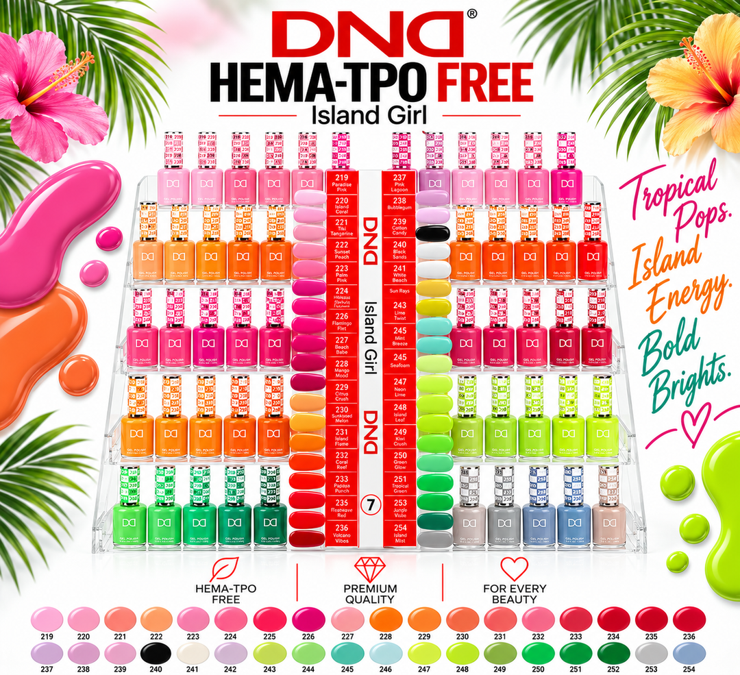 DND HEMA & TPO FREE Gel and Polish Duo Part 7 36pc Bundle - Island Gal Collection #219-254