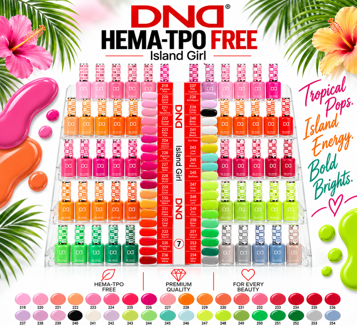 DND HEMA & TPO FREE Gel and Polish Duo Part 7 36pc Bundle - Island Gal Collection #219-254