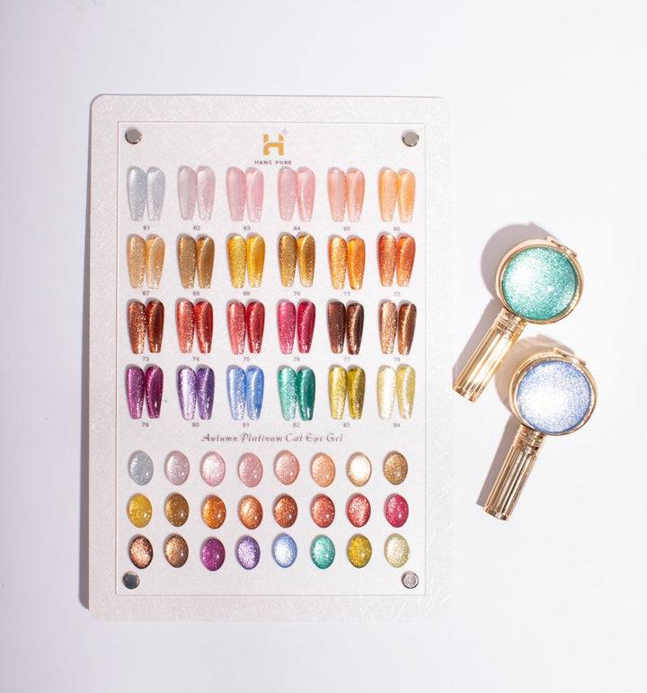 Hang Nail Products - Platinum Cat Eye Gel Combo (Spring & Autumn) | 36 Magnetic Colors, 18ml + Display