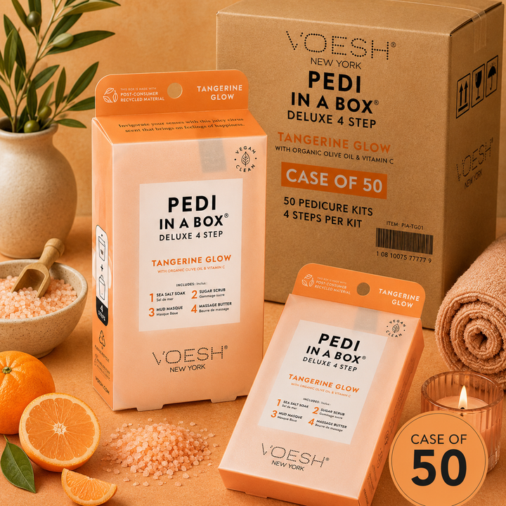 Voesh Pedi in a Box 4 Step | Disposable Spa Pedicure Kit