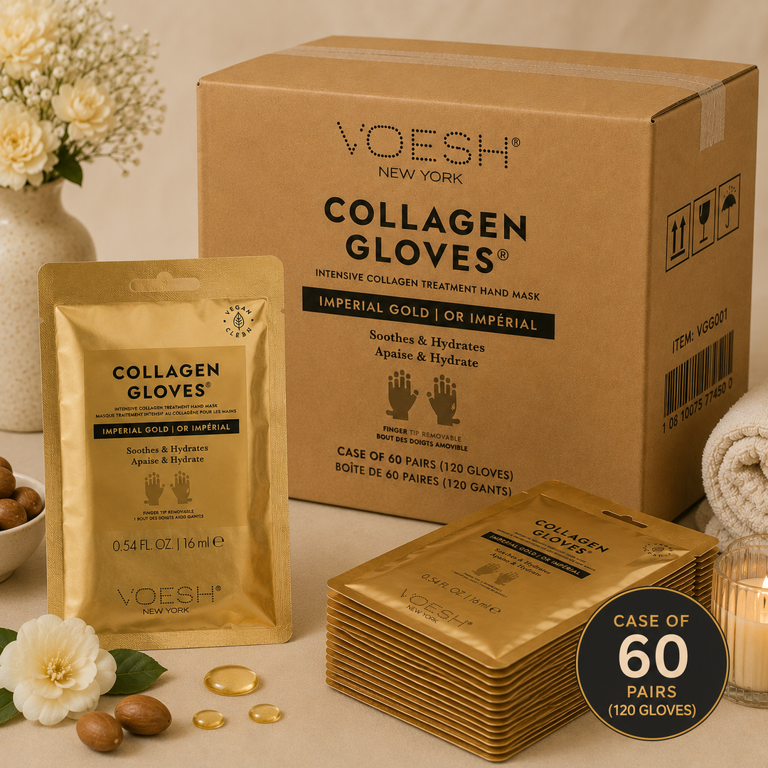 Voesh Collagen Spa Manicure Gloves | Imperial Gold, Noble Diamond