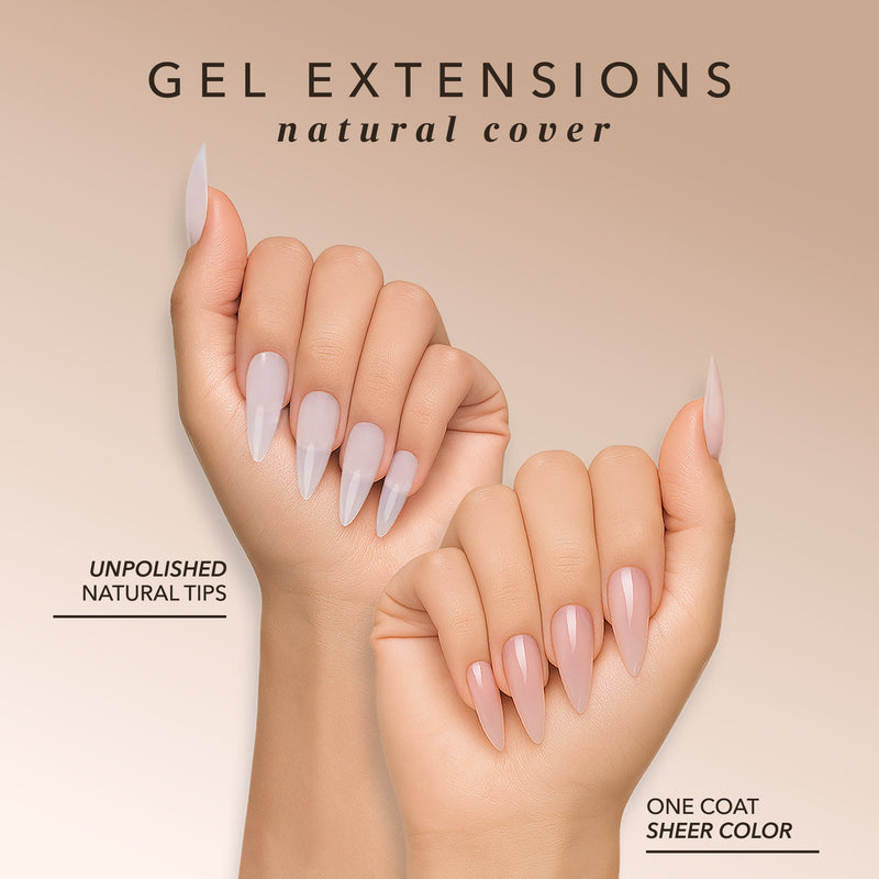 Kiara Sky Natural Gel Extensions - Round (504 pcs.) 14 Sizes Nail Tips