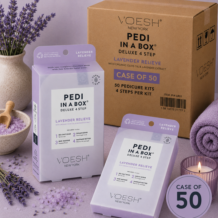 Voesh Pedi in a Box 4 Step | Disposable Spa Pedicure Kit