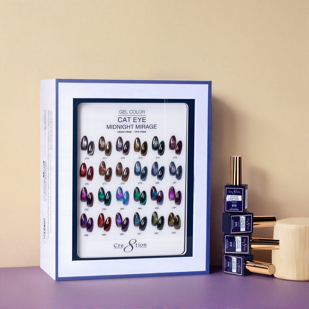 Cre8tion Cat Eye Midnight Mirage Kit - 24 Colors Gel Collection