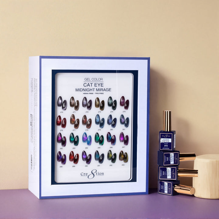 Cre8tion Cat Eye Midnight Mirage Kit - 24 Colors Gel Collection