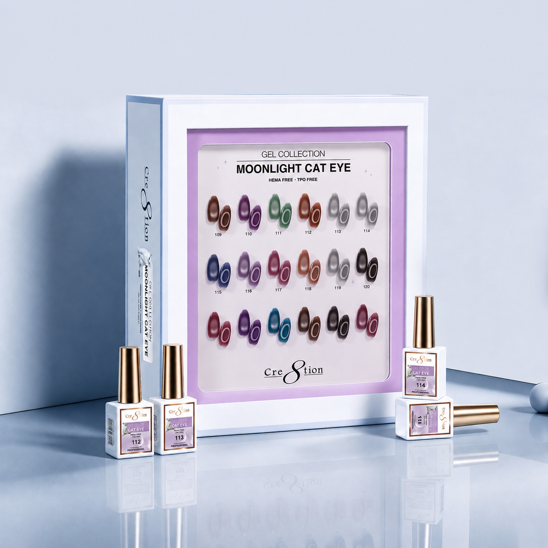 Cre8tion Cat Eye Gel Moonlight Collection Kit - 18 Colors Gel Collection