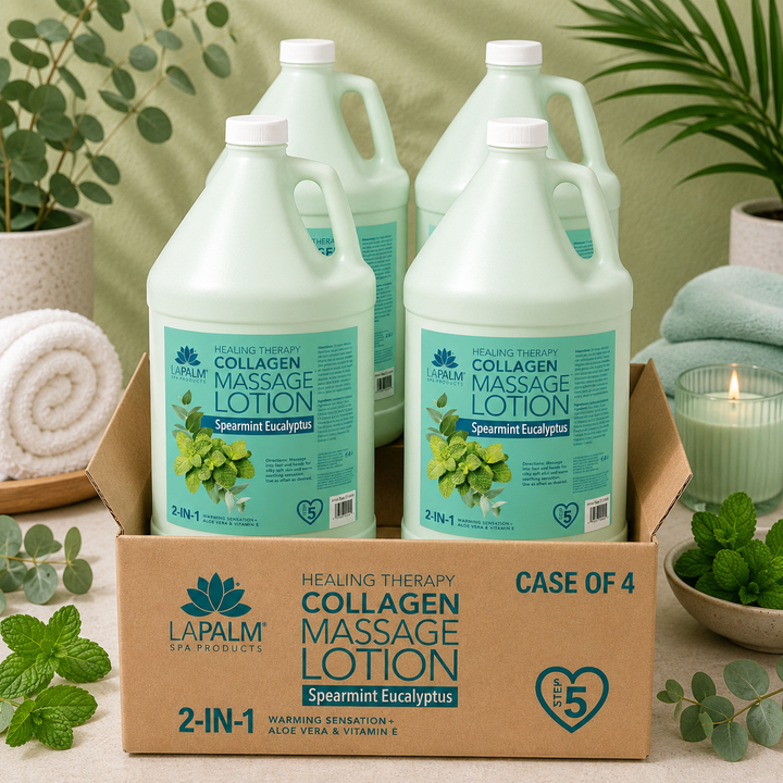 La Palm 2-in-1 Massage Lotion with Collagen | Salon & Spa Formula