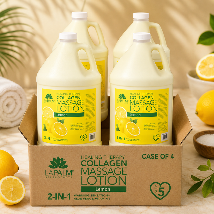 La Palm 2-in-1 Massage Lotion with Collagen | Salon & Spa Formula