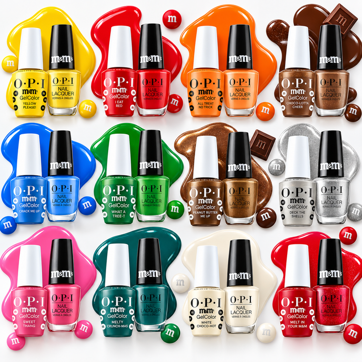 OPI x M&M's Gel and Nail Polish Matching Duo Collection | 24 Pieces