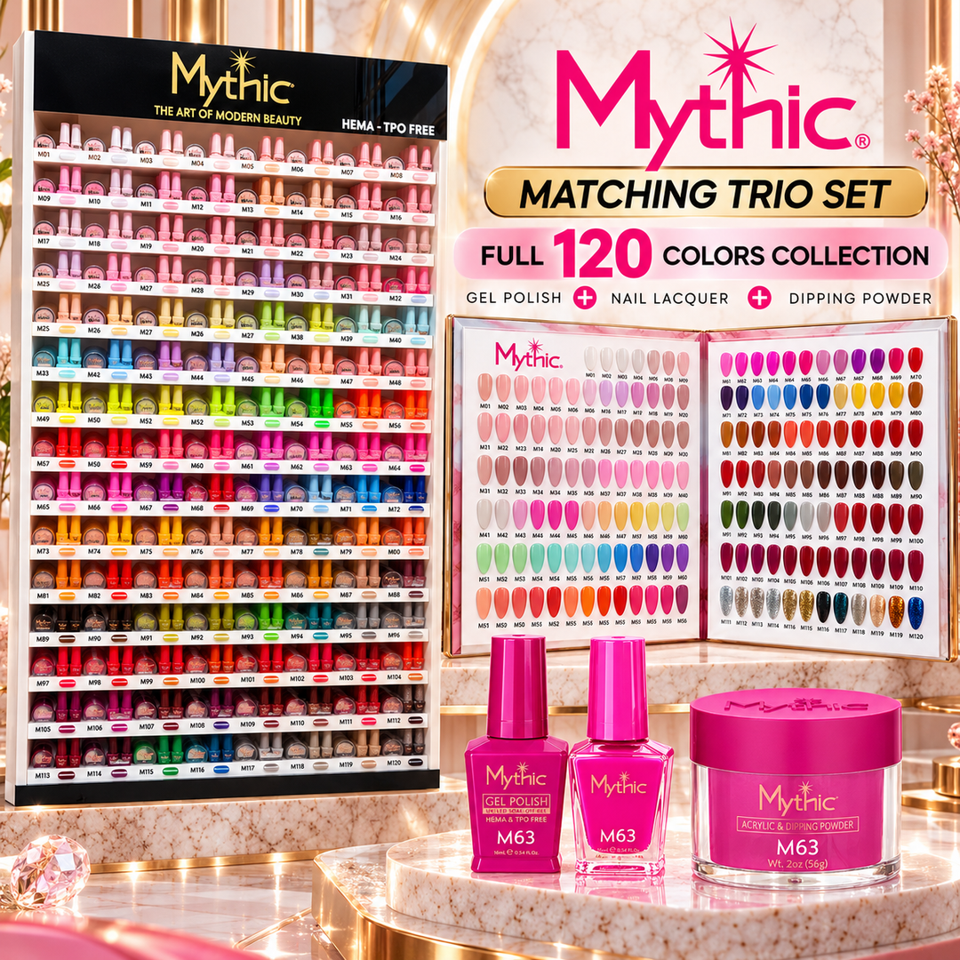 Mythic Matching Trio Set Gel Polish, Nail Lacquer & Dip Powder Full Collection | 120 Colors