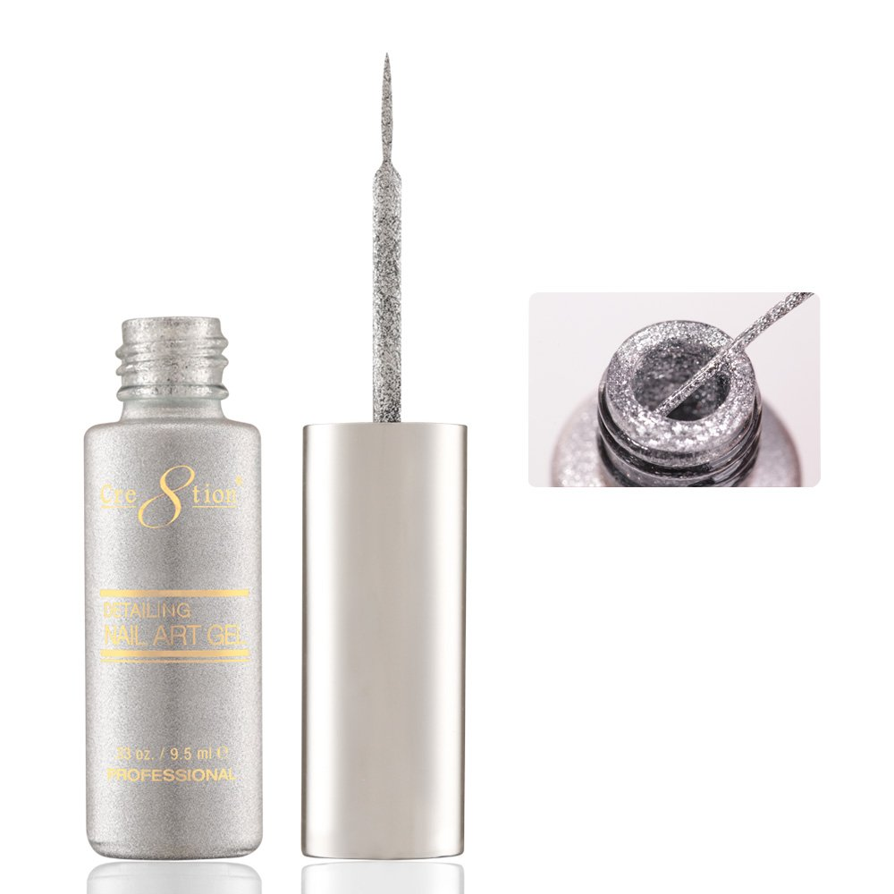 Cre8tion Detailing Nail Art Gel - Glitter Collection (18 Colors)