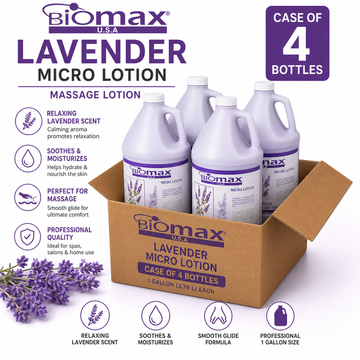 BioMax Micro Massage Lotion 1 Gallon | Professional Massage Lotion – Single or Case of 4