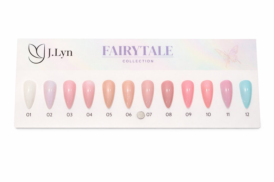 J. Lyn Fairytale Collection – 12pc Sheer Pastel Gel Polish Set (UV/LED Soak-Off)