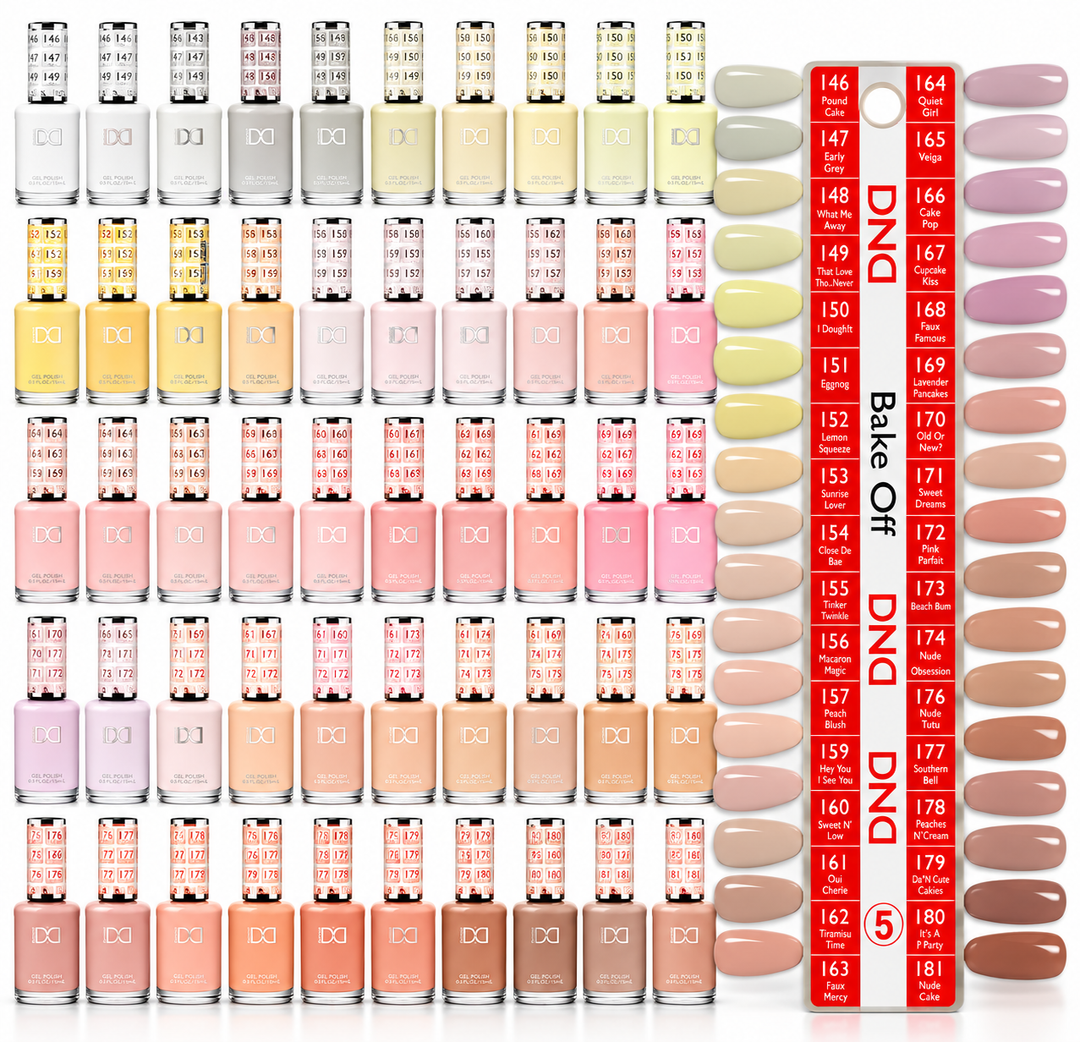 DND HEMA & TPO FREE Gel and Polish Duo Part 5 36pc Bundle - Bake Off Collection #146-181