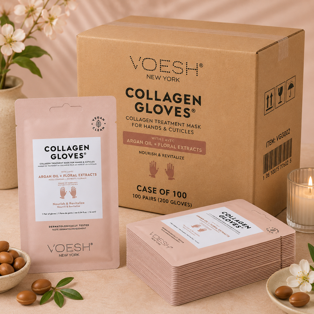 Voesh Collagen Spa Manicure Gloves | Argan Oil, Cannabis Sativa & Mint