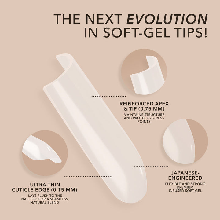 Kiara Sky Natural Gel Extensions - Round (504 pcs.) 14 Sizes Nail Tips