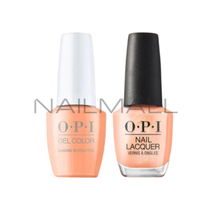 OPI	Summer 2023	Summer Makes the Rules	Gel Duo	Matching Gelcolor and Nail Polish	Sanding In Stilettos	P004