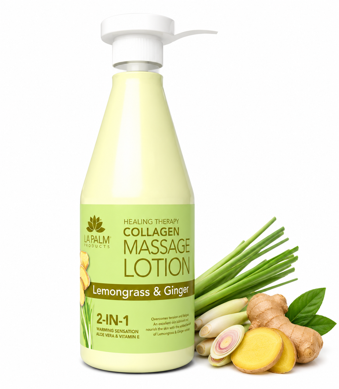 La Palm 2-in-1 Massage Lotion with Collagen | Salon & Spa Formula