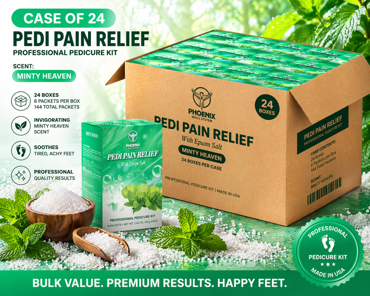 Phoenix Pedi Pain Relief Pedicure Kit + Bonus Kit, Liner, Candle | Case or Single