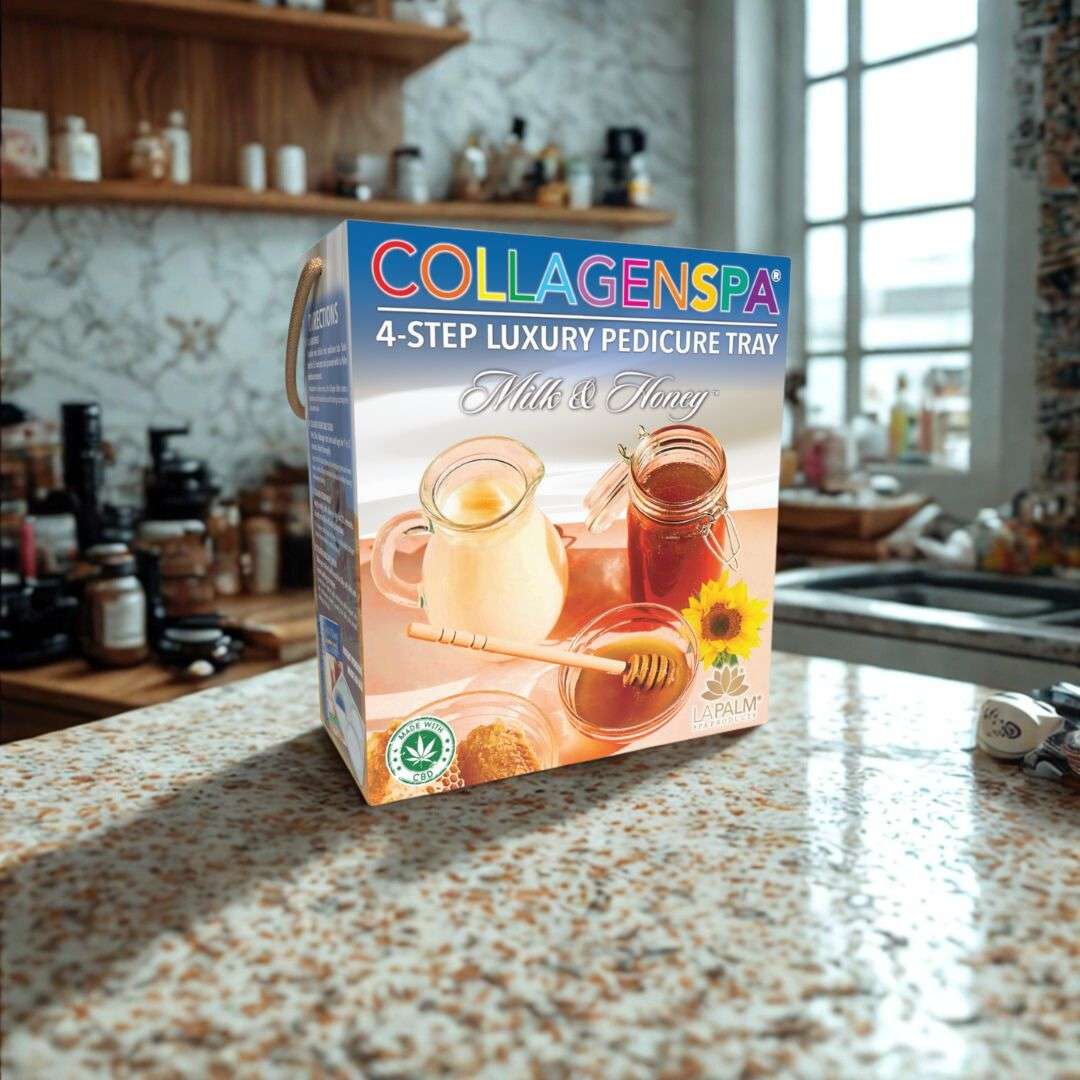 La Palm CollagenSpa Vitamin Edition 4 Step Pedicure Tray - Milk & Honey (24 Count)