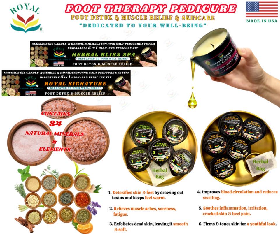Royal 5-in-1 Foot Therapy Pedicure Kit – Royal Signature | Herbal Bliss