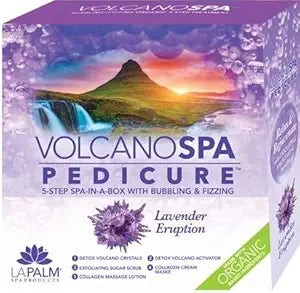 La Palm Volcano Spa 6 in 1 Pedicure Kit with Spa Liner - Lavender Eruption