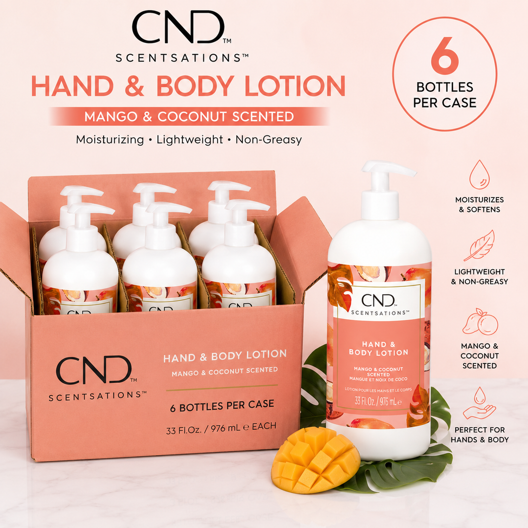 CND Scentsations Hand & Body Lotion 33oz | Lavender & Jojoba, Mango & Coconut & Tangerine & Lemongrass