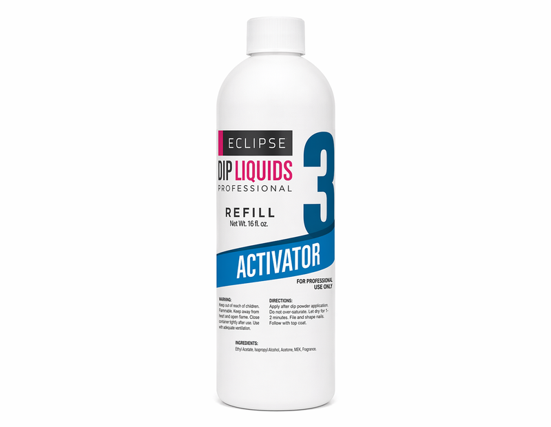 Eclipse Dip Powder Activator #3 16 oz | Fast Dry Nail Liquid