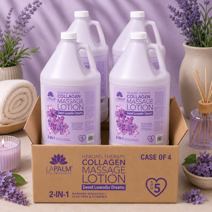 La Palm 2-in-1 Massage Lotion with Collagen | Salon & Spa Formula
